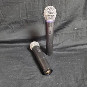 Pair of Nady Wireless Microphones – Black Handheld Dynamic Mics